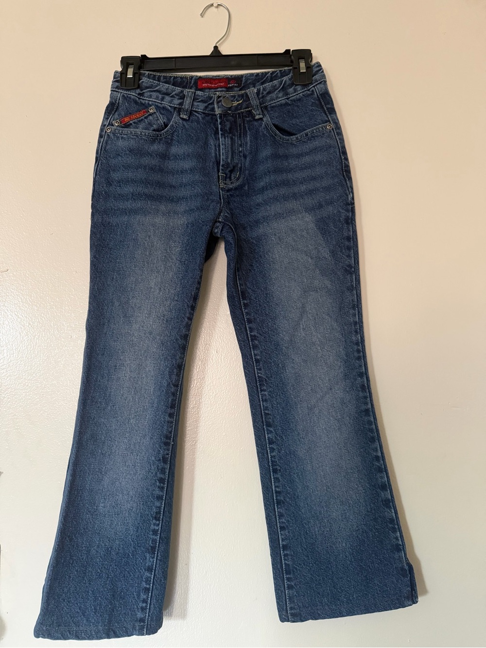 *BRAND NEW* Vintage E & May Classic Women's Blue Denim Jeans With Red Details